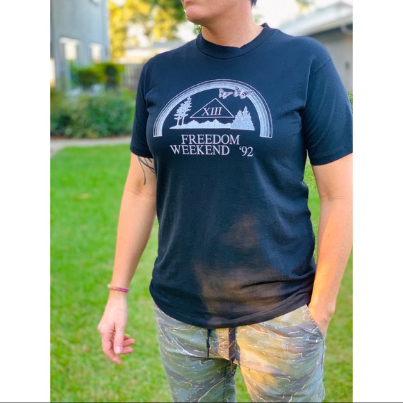 Vtg 1992 Freedom Weekend VIII Shirt, AA NA, 90s